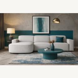 Olio Selezione Sofa w kształcie litery L Tkanina Raven 6